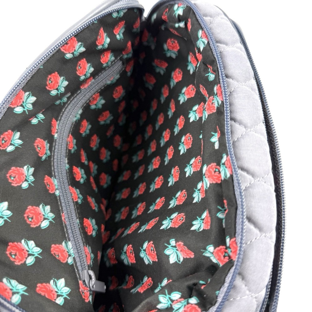 Vera Bradley Trimmed Crossbody Bag WITH Wallet Carbon Gray Microfiber NWT - Picture 6 of 16